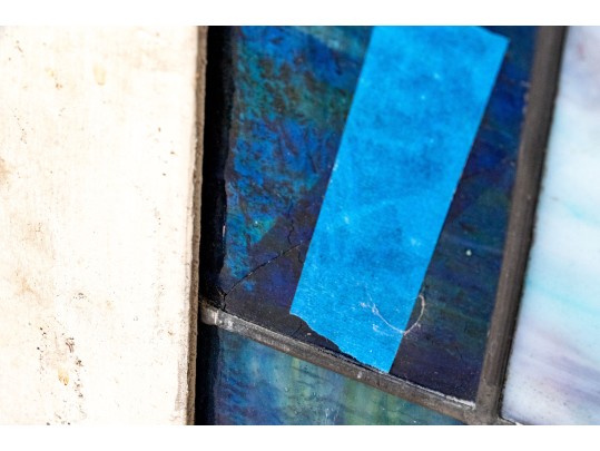 Semi-antique Stained Glass Panel