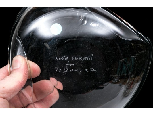 Elsa Peretti For Tiffany & Co. Crystal Heart Bowl  