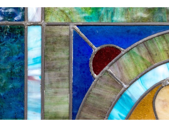 Semi-antique Stained Glass Panel