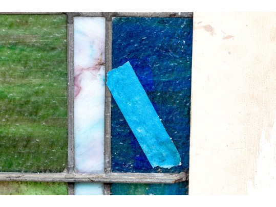 Semi-antique Stained Glass Panel