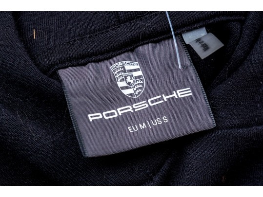 Porsche Black Cotton Hoodies, Size Small
