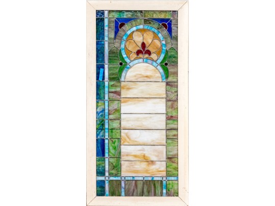Semi-antique Stained Glass Panel