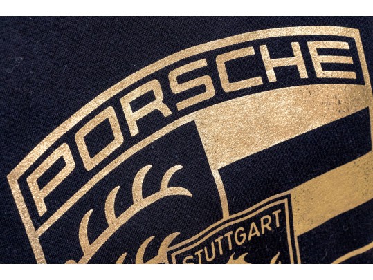 Porsche Black Cotton Hoodies, Size Small