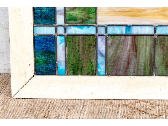 Semi-antique Stained Glass Panel