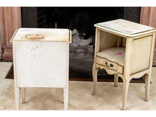 Pair Of Painted Louis XV Style End Tables - Paint Project