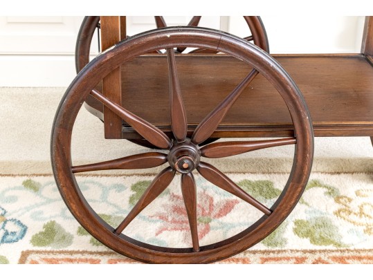 Vintage Tray Top Two Tiered Tea Trolley / Bar Cart