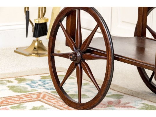 Vintage Tray Top Two Tiered Tea Trolley / Bar Cart