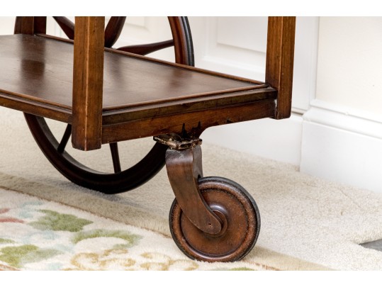 Vintage Tray Top Two Tiered Tea Trolley / Bar Cart