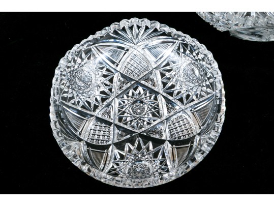 Two Antique Brilliant Cut Crystal Bowls