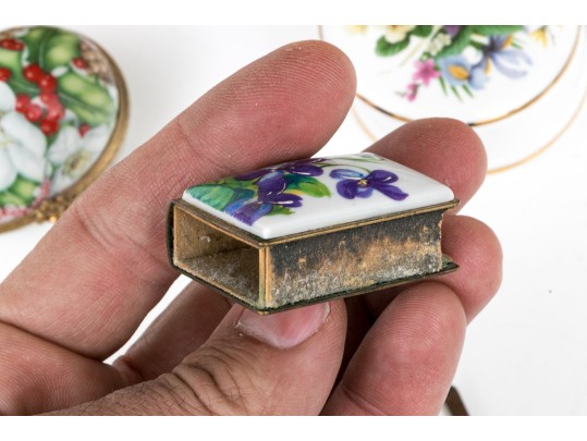 Collection Of Eight Assorted Makers Enameled Boxes
