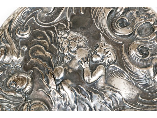 Sterling Silver Mounted Hand Vanity Mirror