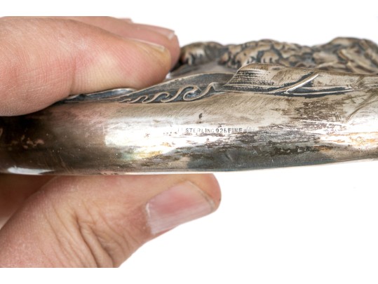 Sterling Silver Mounted Hand Vanity Mirror