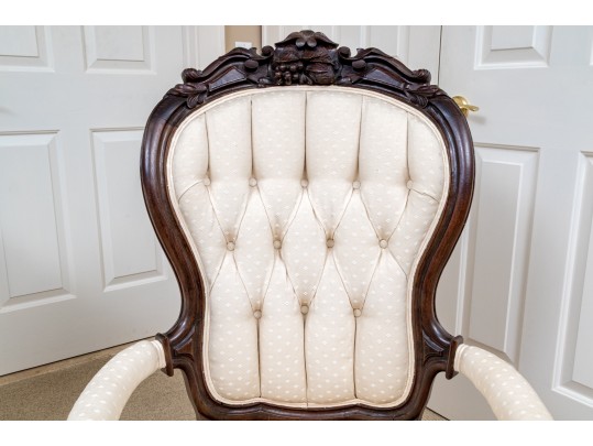 Antique 19th C. Rosewood Gentlemans Parlor Armchair