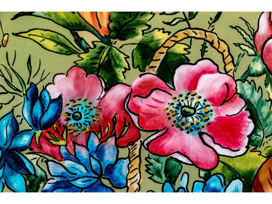 Reverse Painted Glass Still Life