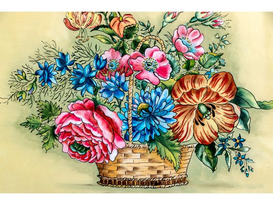 Reverse Painted Glass Still Life