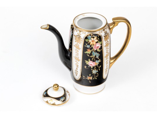 Japanese Hand-Painted Demitasse Set, Fifteen Pieces