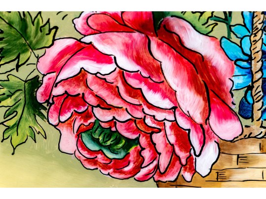 Reverse Painted Glass Still Life