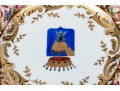 Set Of Six Capodimonte Hand-Painted Heraldic Plates