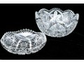 Two Antique Brilliant Cut Crystal Bowls