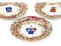 Set Of Six Capodimonte Hand-Painted Heraldic Plates