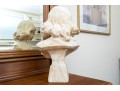 Signed Solo, Italian Alabaster Bust Of A Young Girl On Base