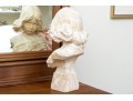 Signed Solo, Italian Alabaster Bust Of A Young Girl On Base