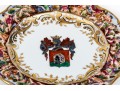 Set Of Six Capodimonte Hand-Painted Heraldic Plates