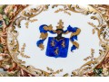 Set Of Six Capodimonte Hand-Painted Heraldic Plates