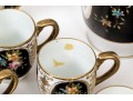 Japanese Hand-Painted Demitasse Set, Fifteen Pieces
