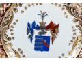 Set Of Six Capodimonte Hand-Painted Heraldic Plates