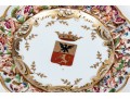 Set Of Six Capodimonte Hand-Painted Heraldic Plates