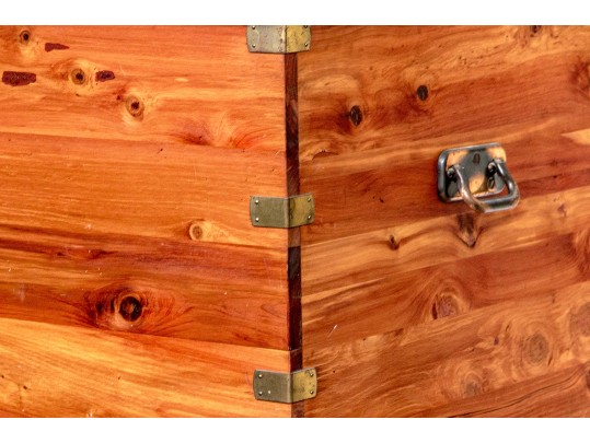 Oversized Brass Mounted Solid Cedar Chest