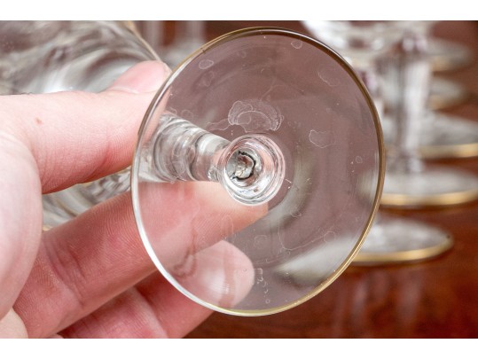 Twenty-Six Piece Gold Encrusted Stemware