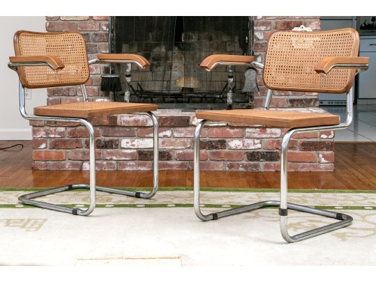Vintage Cantilever Armchairs In The Manner Of Marcel Breuer 