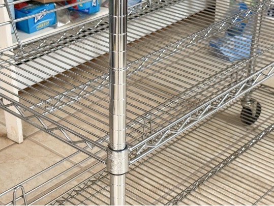 Metal Storage Cart On Casters