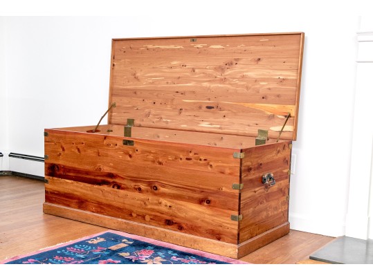 Oversized Brass Mounted Solid Cedar Chest