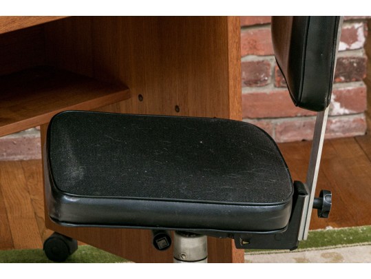 Vintage Rolling Desk And Office Chair