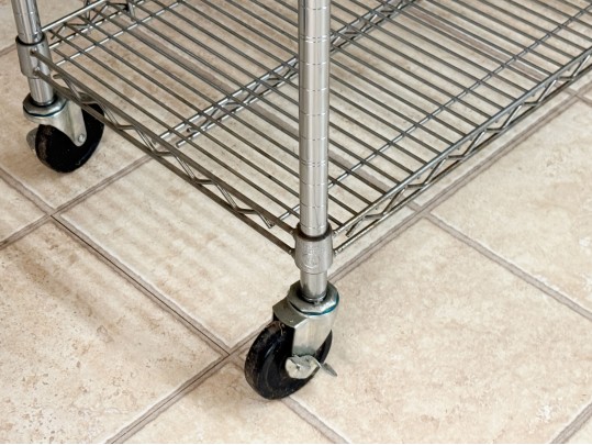 Metal Storage Cart On Casters