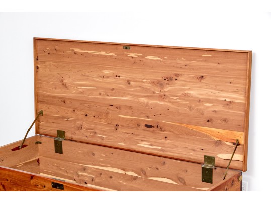 Oversized Brass Mounted Solid Cedar Chest