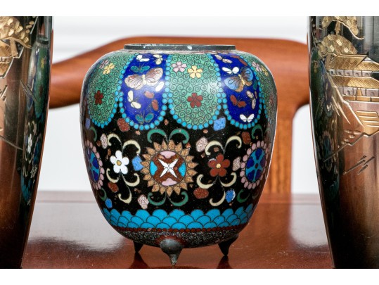 Decorative Asian Collection Of Cloisonne, Mixed Metal, And Porcelain