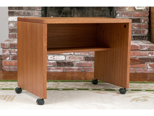Vintage Mid-Century Modern Desk With Shelf