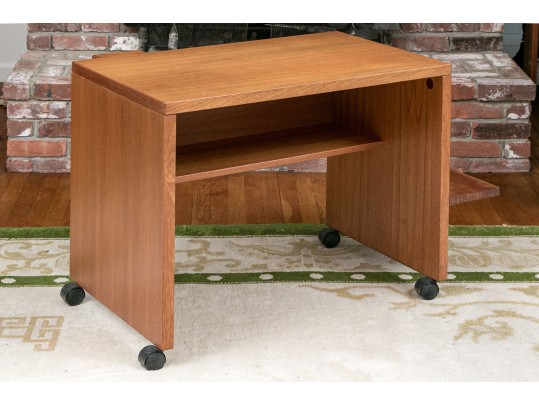 Vintage Mid-Century Modern Desk With Shelf