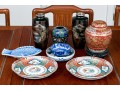 Decorative Asian Collection Of Cloisonne, Mixed Metal, And Porcelain