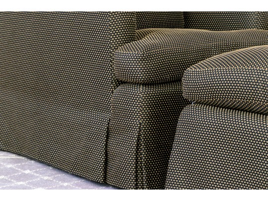 Custom Upholstered Club Chair With Ottoman