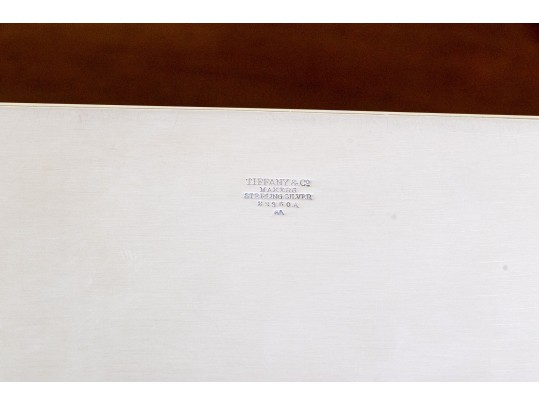 Tiffany & Co. Sterling Silver Hinged Case With Wood Lined Interior, 22.56 Gross Ozt.