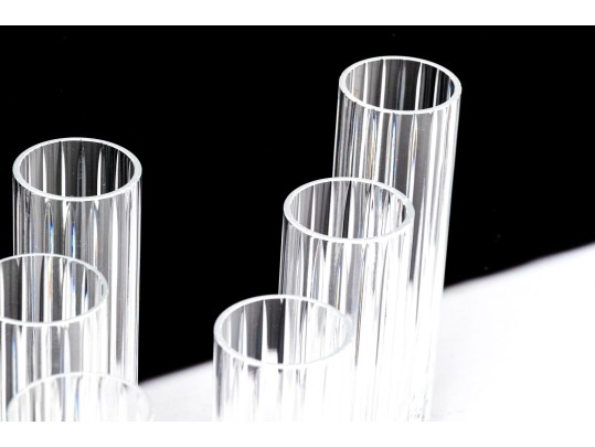 Seven Baccarat Crystal Fluted Bud Vases