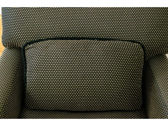 Custom Upholstered Club Chair With Ottoman