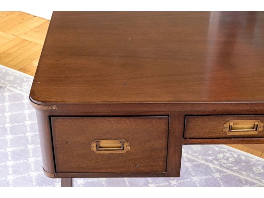 Hickory Chair Mahogany And Brass Campaign Writing Desk