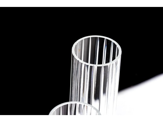 Seven Baccarat Crystal Fluted Bud Vases