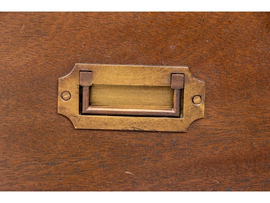 Hickory Chair Mahogany And Brass Campaign Writing Desk